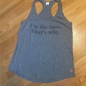HOMAGE Blue Tank Top with Bold Text